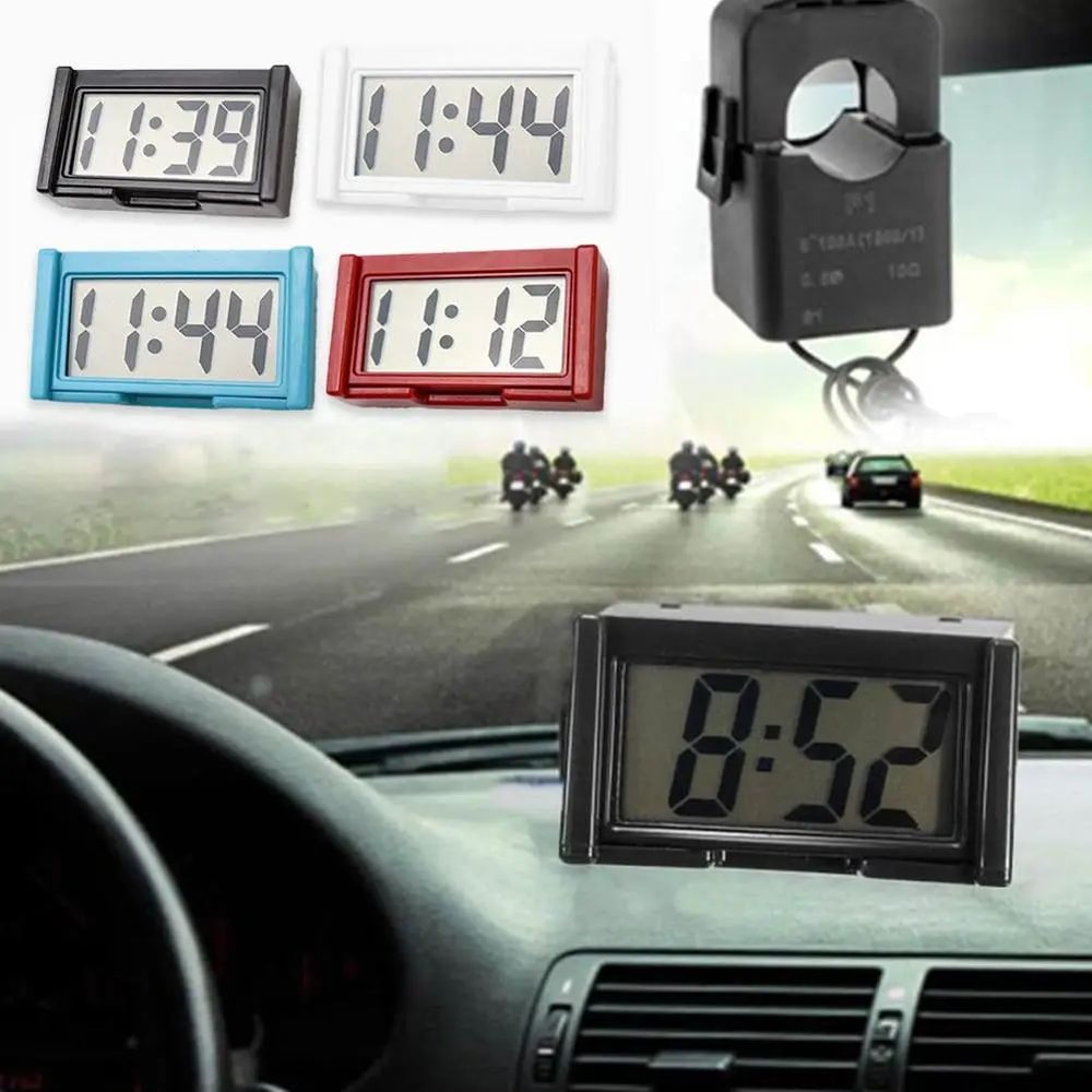 HighPrecision Mini Car Dashboard Digital Clock StickOn Portable LCD 1