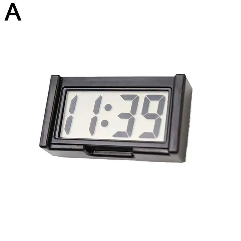 HighPrecision Mini Car Dashboard Digital Clock StickOn Portable LCD 7