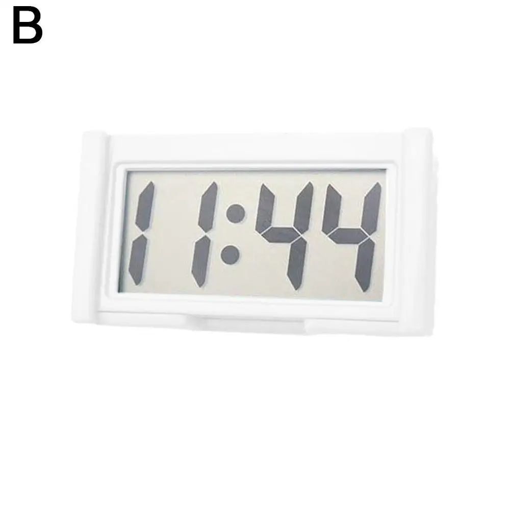 HighPrecision Mini Car Dashboard Digital Clock StickOn Portable LCD 6