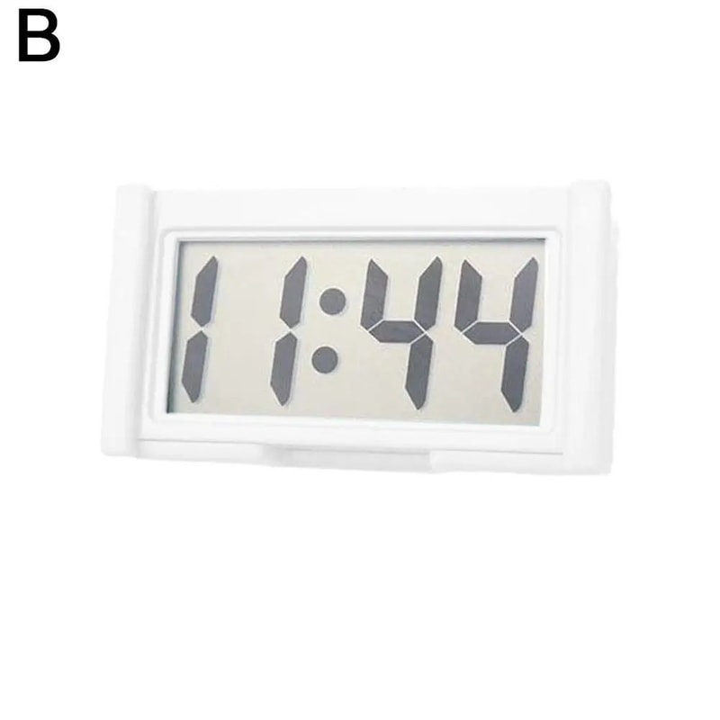 HighPrecision Mini Car Dashboard Digital Clock StickOn Portable LCD 6