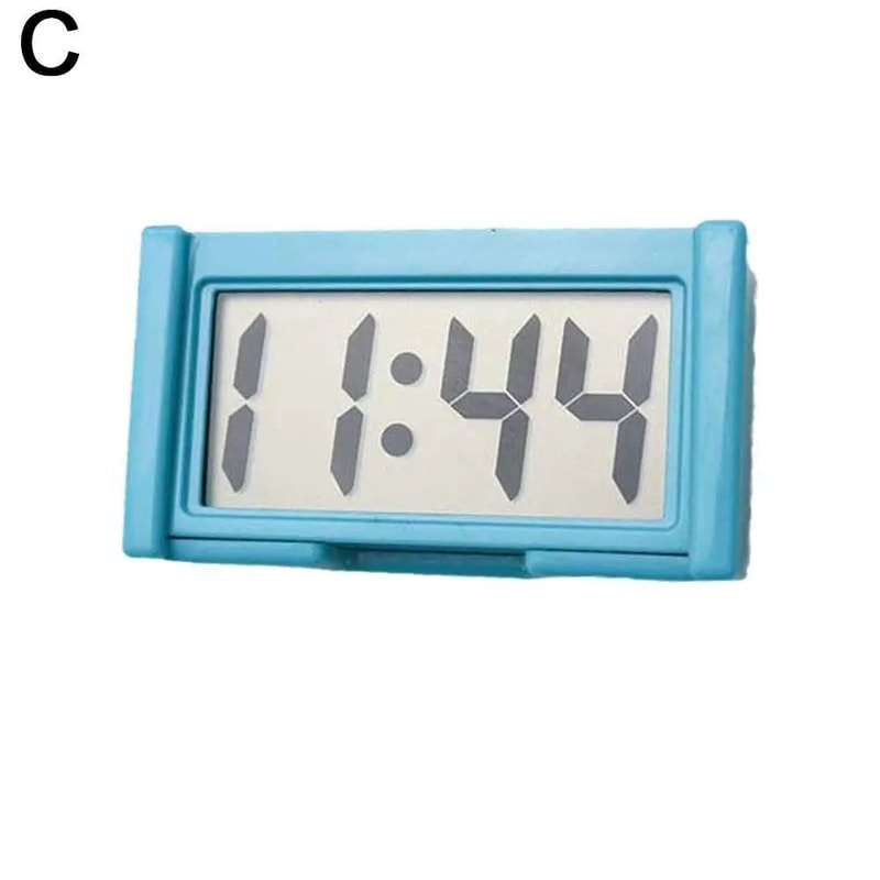 HighPrecision Mini Car Dashboard Digital Clock StickOn Portable LCD 8