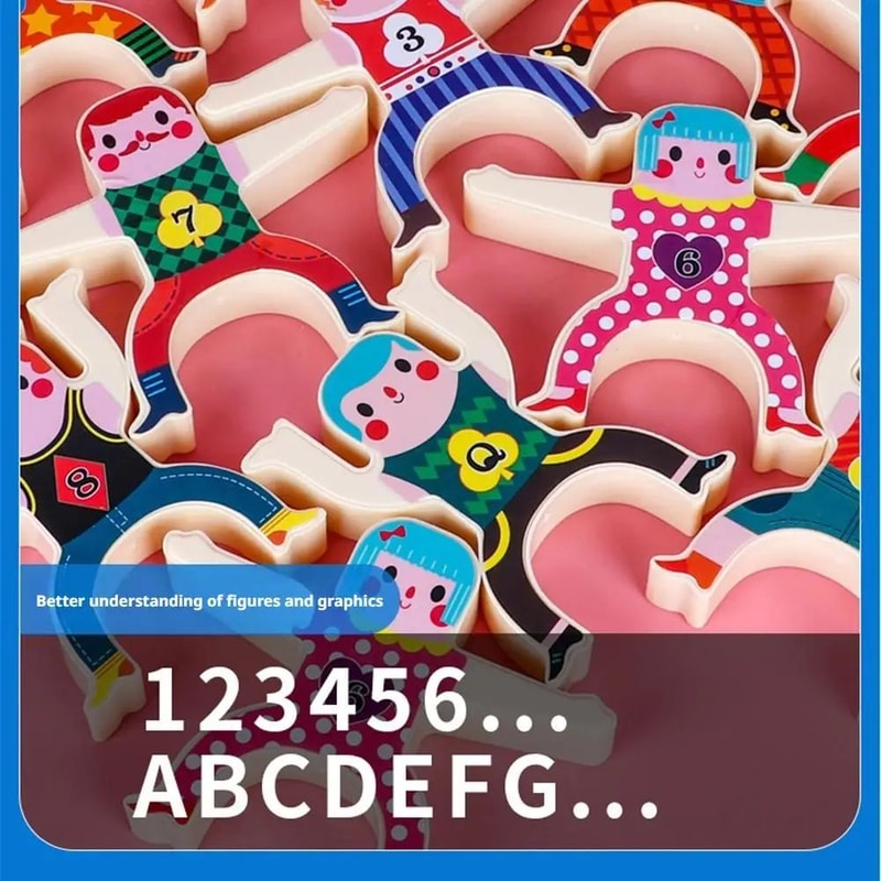 Montessori Wooden Balance Toy Stacking Board Toddler Balance Game Early Learning Puzzle 2