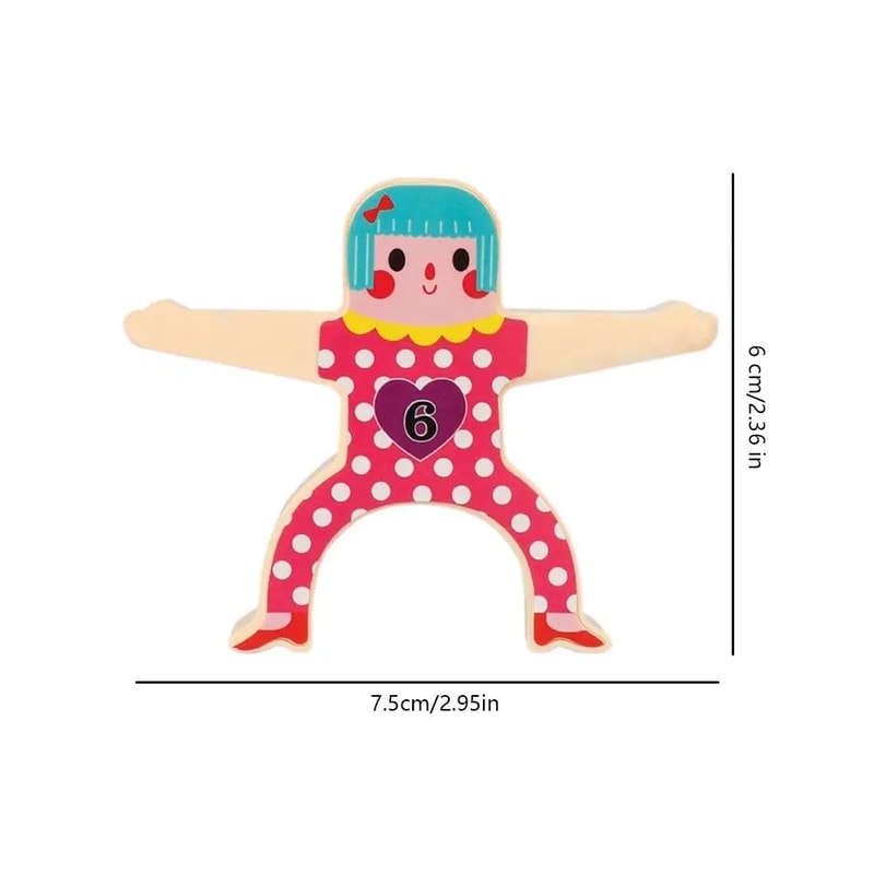 Montessori Wooden Balance Toy Stacking Board Toddler Balance Game Early Learning Puzzle 3