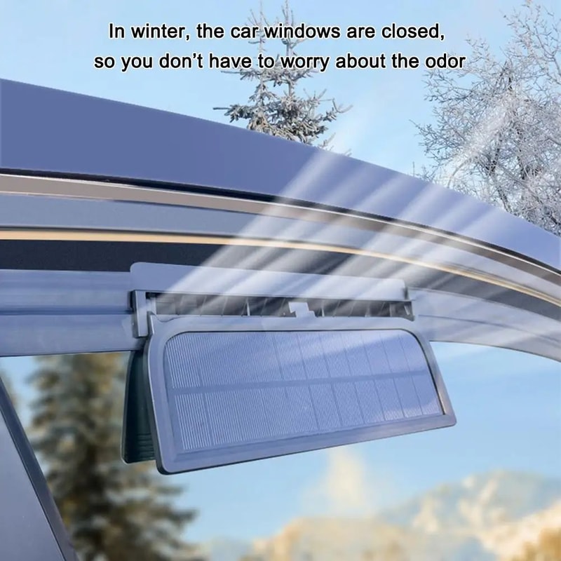 Solar Car Exhaust Fan Window Mount Car Ventilation Fan For Fresh Cooler Parking 4