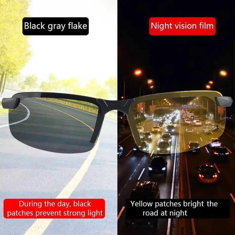 UltraLight Night Driving Glasses With Night Vision Glasses Yellow Lens Metal Frame AntiGlare Comfor 2