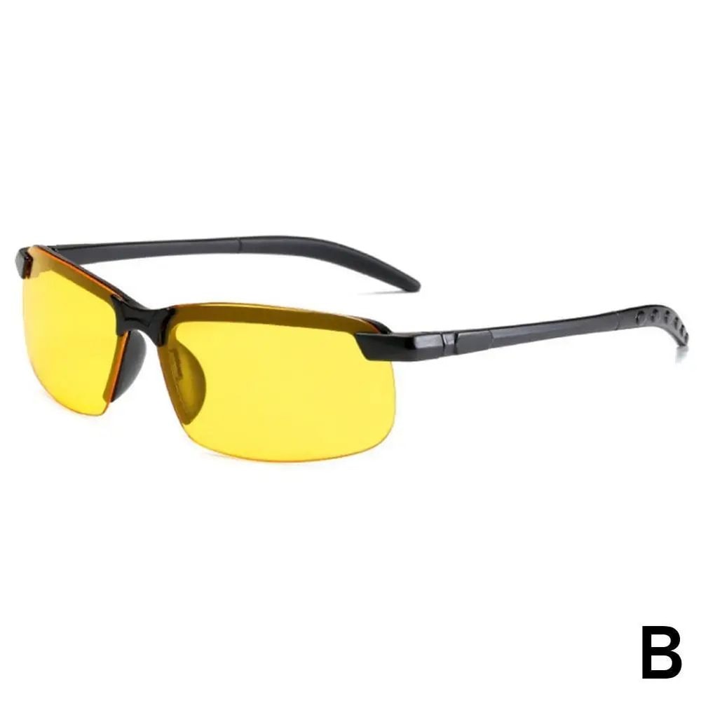 UltraLight Night Driving Glasses With Night Vision Glasses Yellow Lens Metal Frame AntiGlare Comfor 7