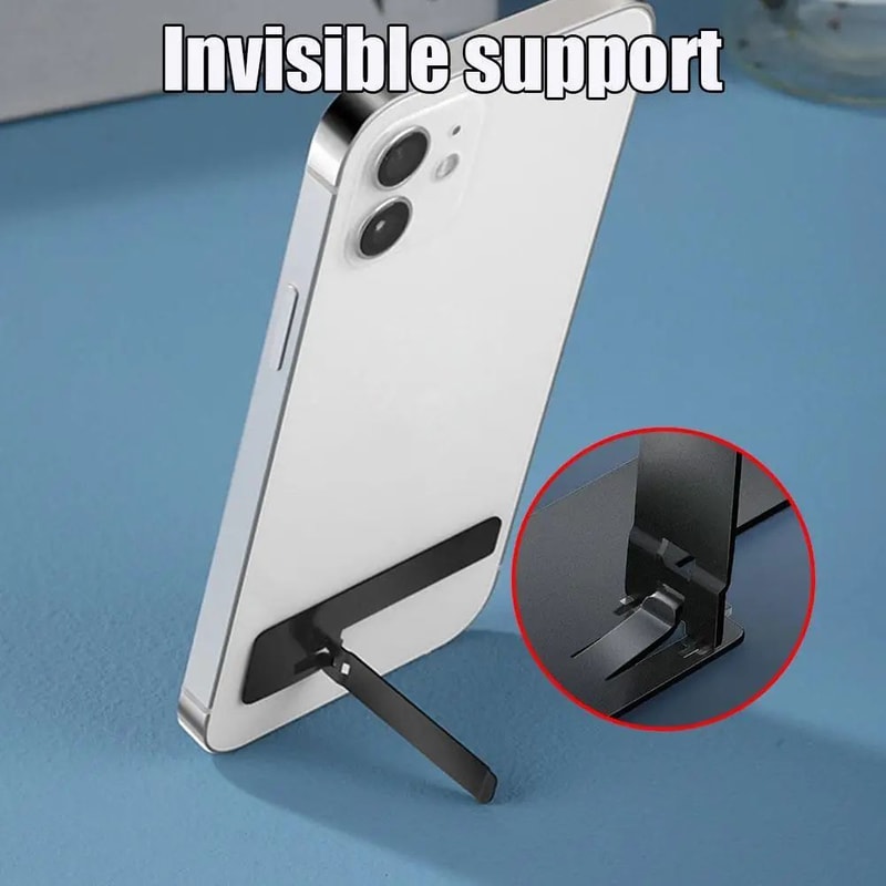 UltraLight Adjustable Phone Kickstand Foldable Phone Stand Stainless Steel Bracket 0