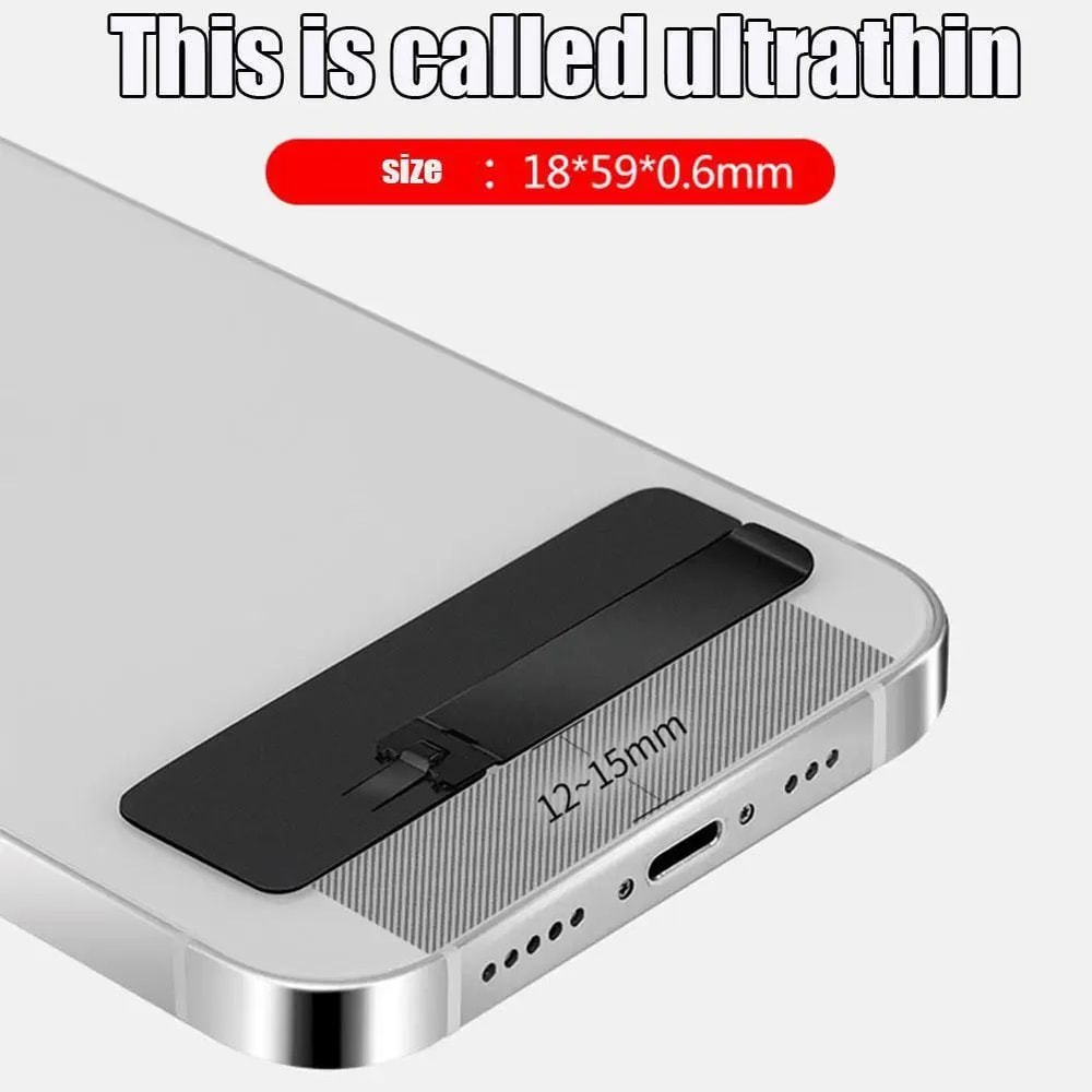 UltraLight Adjustable Phone Kickstand Foldable Phone Stand Stainless Steel Bracket 2