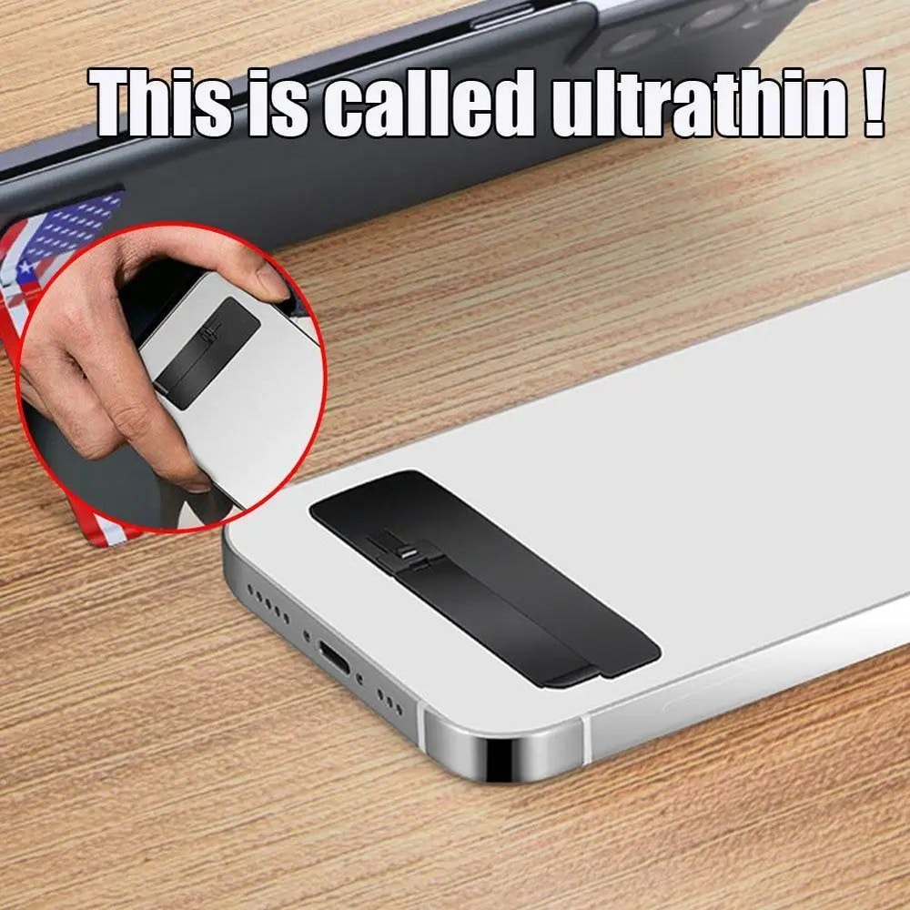 UltraLight Adjustable Phone Kickstand Foldable Phone Stand Stainless Steel Bracket 5