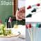 50Piece Christmas Fruit Picks Bamboo Party Fork Set With Santa Snowflake Tree Reindeer Designs 1
