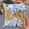 50Piece Christmas Fruit Picks Bamboo Party Fork Set With Santa Snowflake Tree Reindeer Designs 6