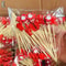 50Piece Christmas Fruit Picks Bamboo Party Fork Set With Santa Snowflake Tree Reindeer Designs 9