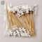 50Piece Christmas Fruit Picks Bamboo Party Fork Set With Santa Snowflake Tree Reindeer Designs 11