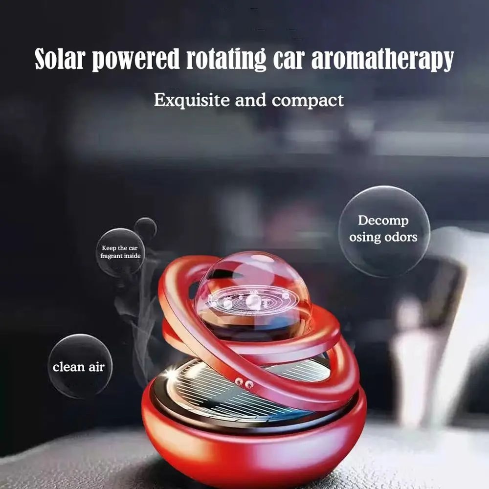 Solar Rotating Car Aromatherapy Diffuser Ornament For Dashboard Freshness 3