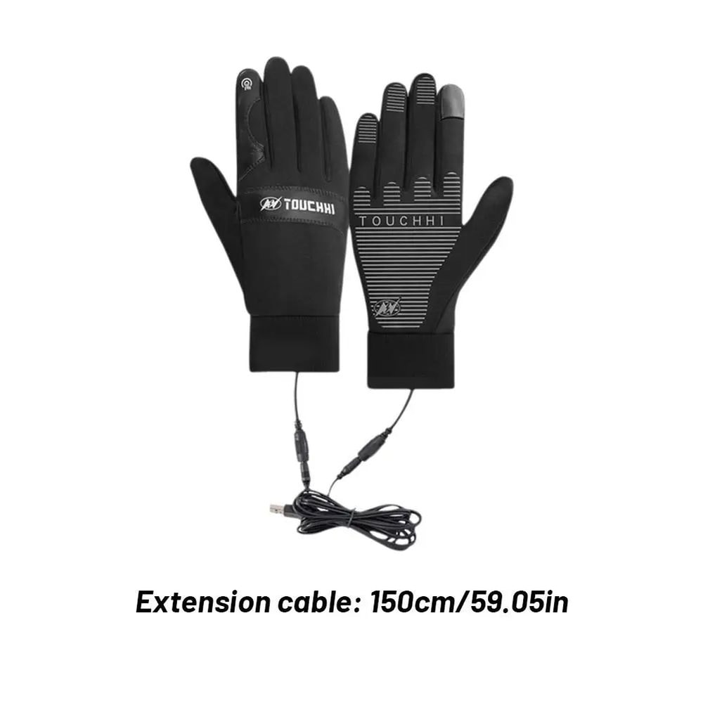 USB Heated Gloves For Men Women QuickWarm Velvet Lined Winter Gloves For Cycling Ski 5