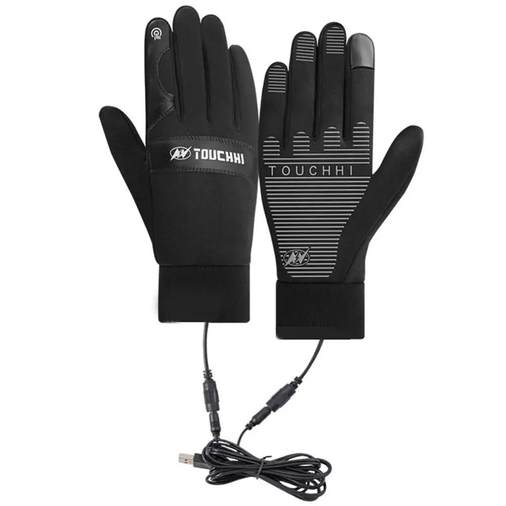 USB Heated Gloves For Men Women QuickWarm Velvet Lined Winter Gloves For Cycling Ski 6