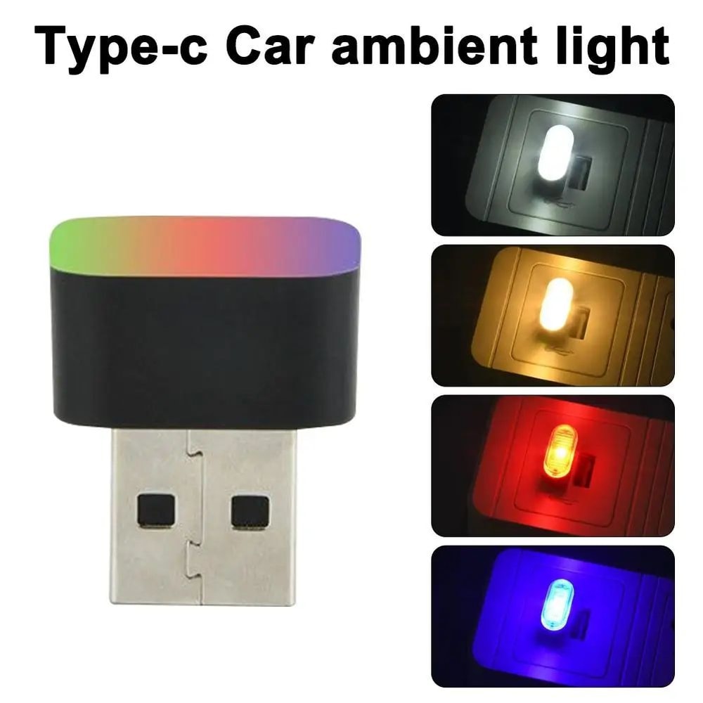 Mini USB Car Ambient Light Night Lamp For Car Interior Atmosphere 0
