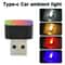 Mini USB Car Ambient Light Night Lamp For Car Interior Atmosphere 0