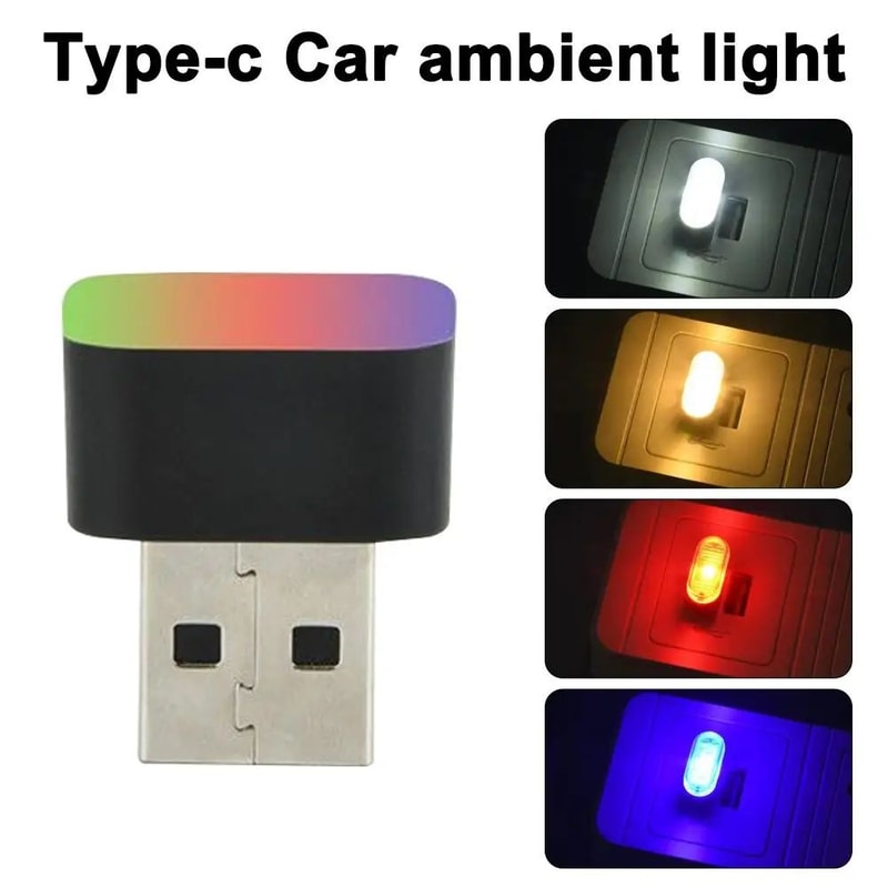 Mini USB Car Ambient Light Night Lamp For Car Interior Atmosphere 0