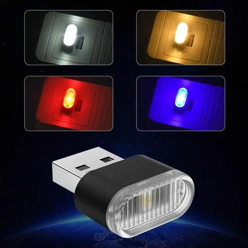 Mini USB Car Ambient Light Night Lamp For Car Interior Atmosphere 2