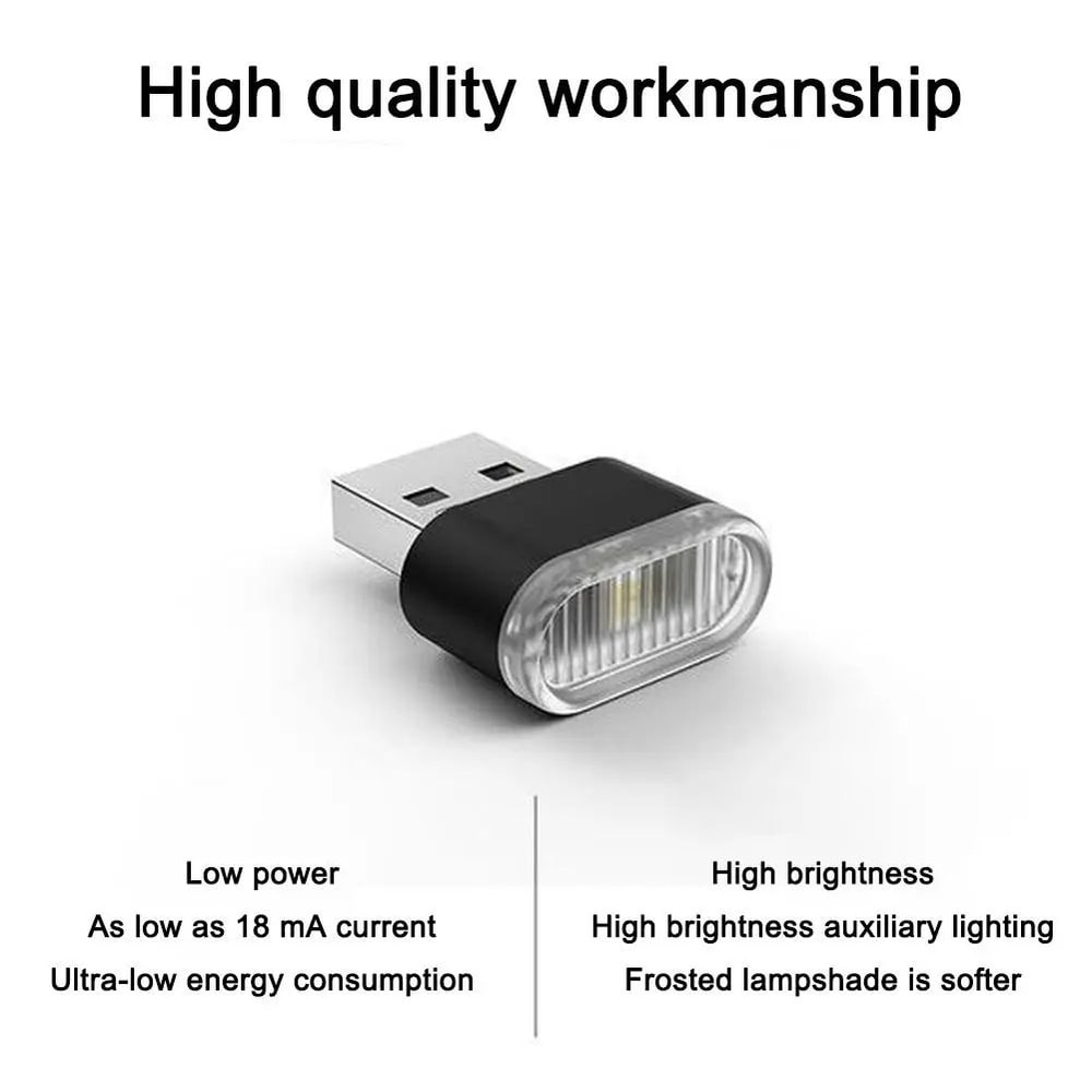 Mini USB Car Ambient Light Night Lamp For Car Interior Atmosphere 5