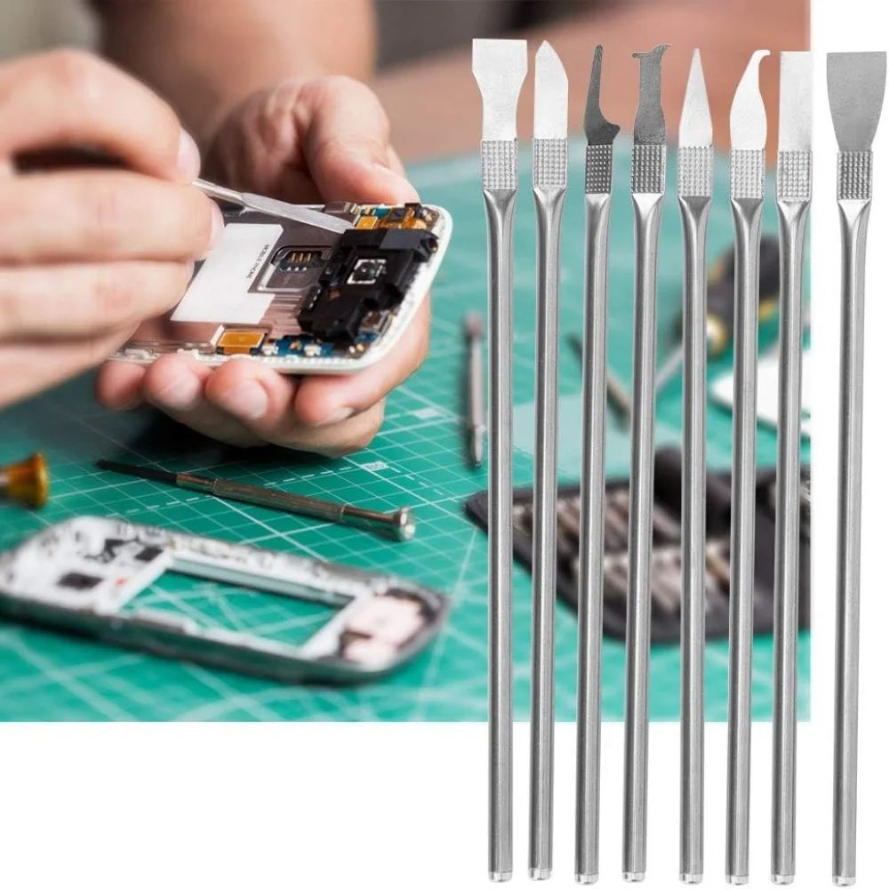 8Piece CPU Remover Tool Set UltraThin Stainless Steel Chip Pry Blades For Phone Motherboard Repai 5