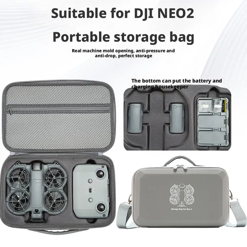 DJI Neo 2 Carrying Case Shockproof Drone Travel Case With Hard Shell Organization 1