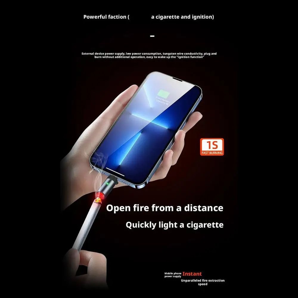 USBC Windproof Electric Lighter Mini TypeC Igniter For Car Travel 3