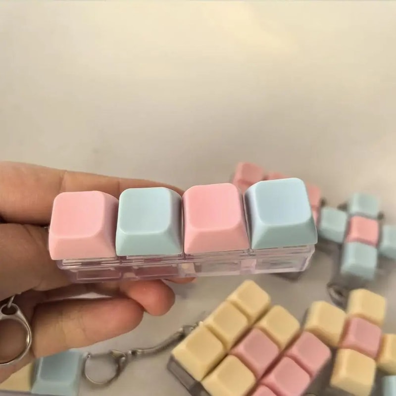 9Key Keyboard Fidget Toy Fidget Keychain Mechanical Switch Tester 3