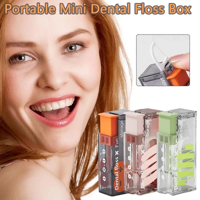 Refillable PopUp Dental Floss Dispenser Portable Floss Storage Box For Clean OntheGo Smiles 1