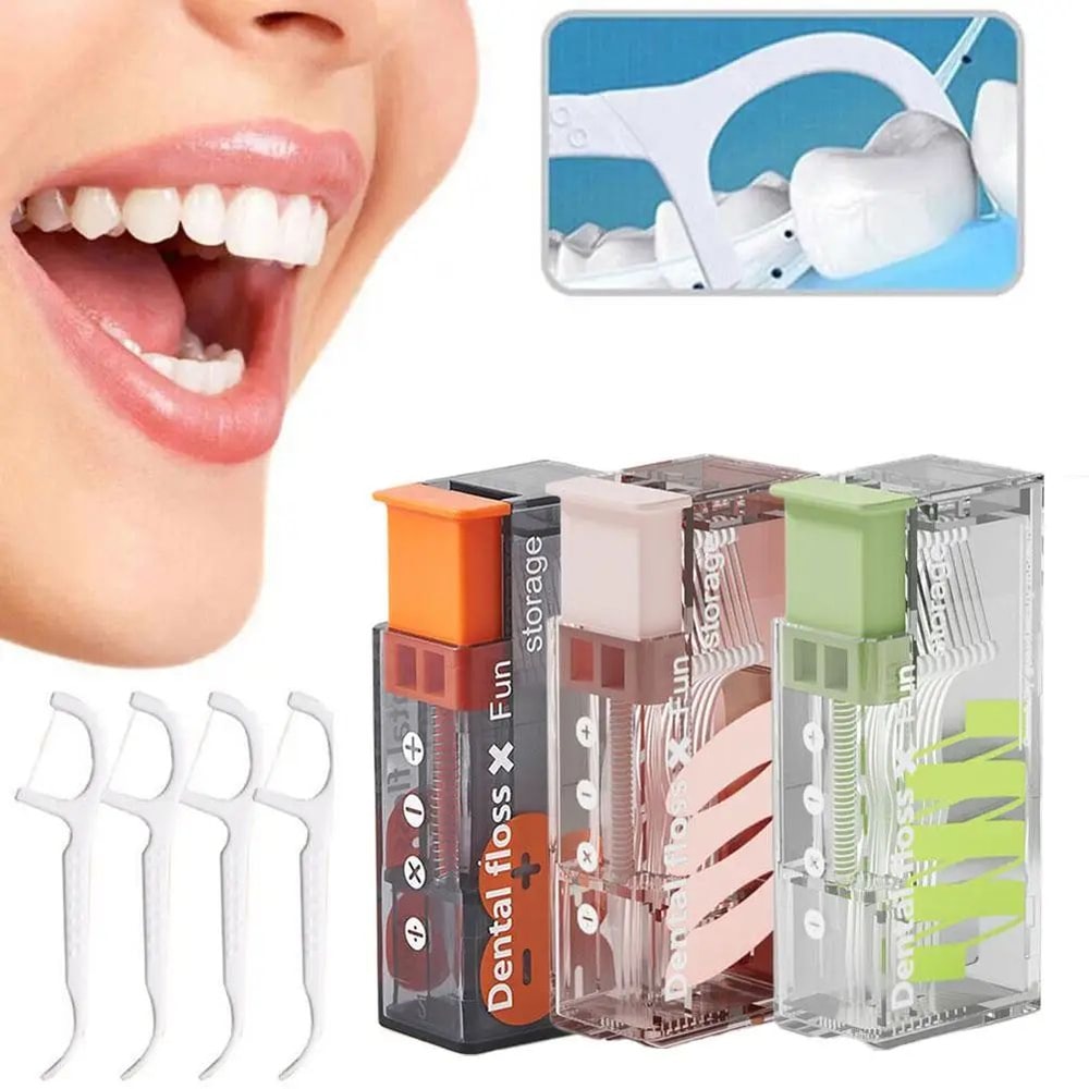 Refillable PopUp Dental Floss Dispenser Portable Floss Storage Box For Clean OntheGo Smiles 2