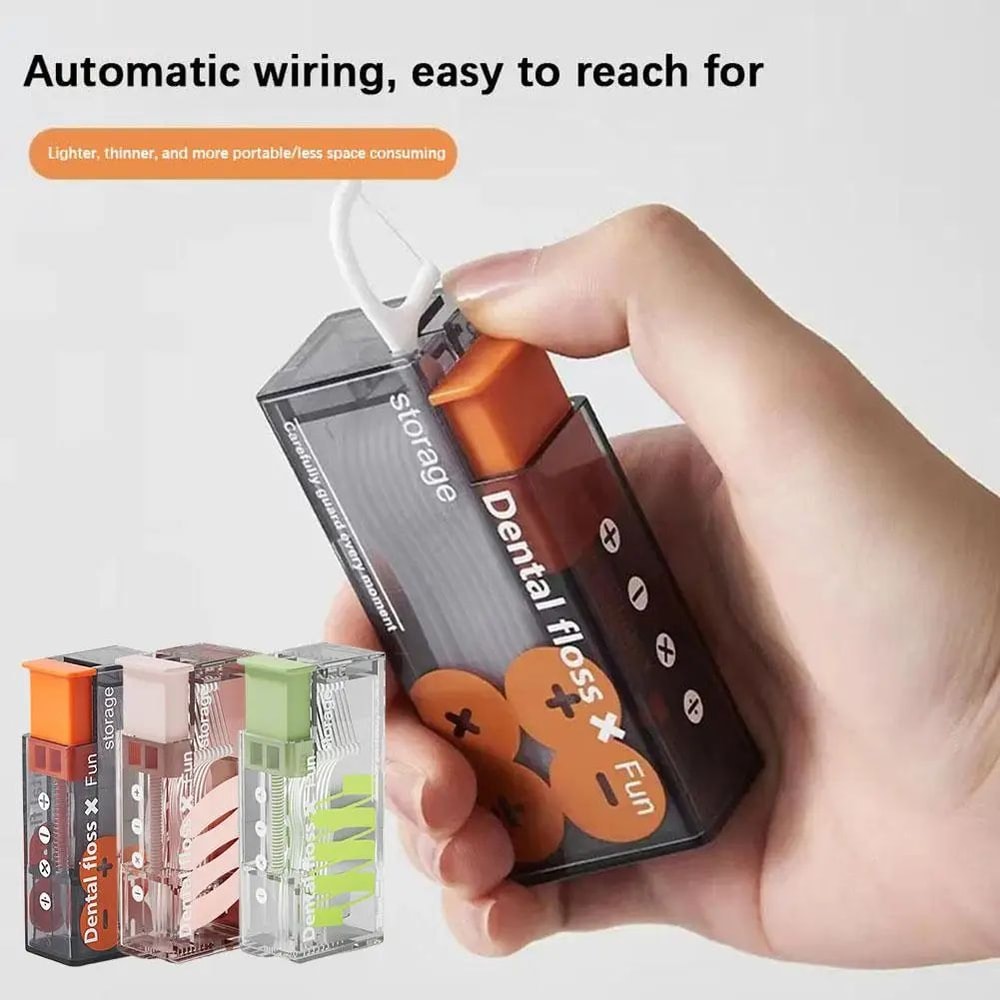 Refillable PopUp Dental Floss Dispenser Portable Floss Storage Box For Clean OntheGo Smiles 3