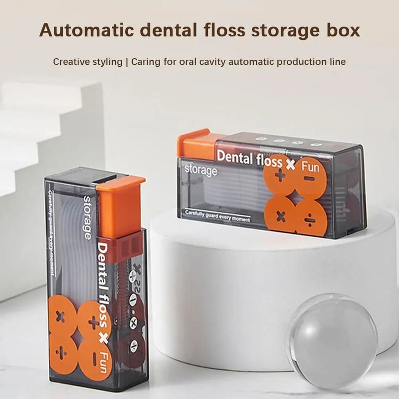 Refillable PopUp Dental Floss Dispenser Portable Floss Storage Box For Clean OntheGo Smiles 4