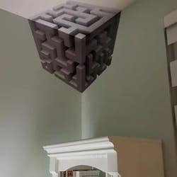 impossible corner 3d optical illusion corner wall decal – peel and stick wall art