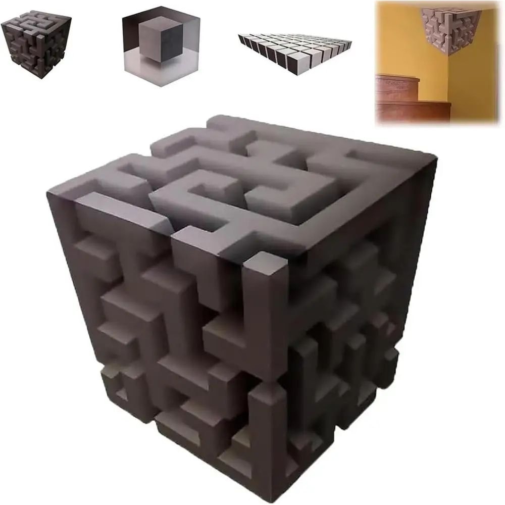 Impossible Corner 3D Optical Illusion Corner Wall Decal Peel And Stick Wall Art 6