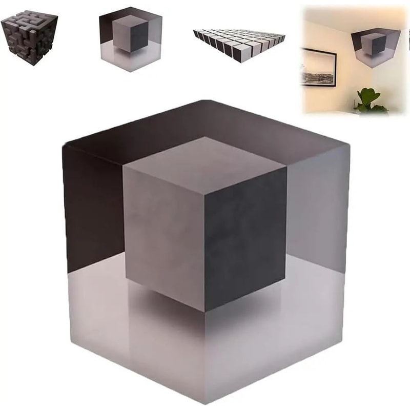 Impossible Corner 3D Optical Illusion Corner Wall Decal Peel And Stick Wall Art 7
