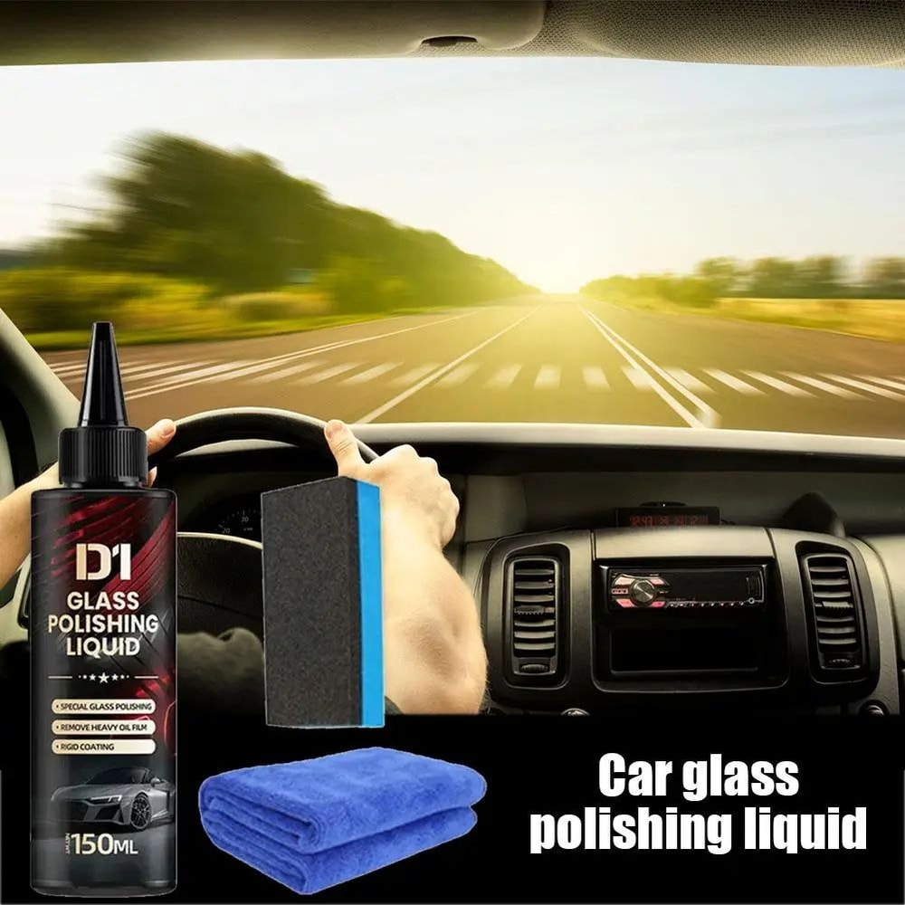 Car Glass Clarity Polish Kit Oil Film Remover Water Spot Light Scratch Repair Auto Glass Polish 5