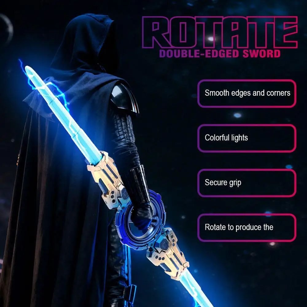 Retractable DoubleBlade LED Light Sword With Sound And Color Modes 1