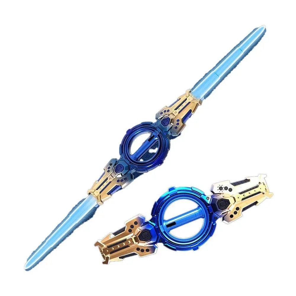 Retractable DoubleBlade LED Light Sword With Sound And Color Modes 8