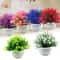 Mini Faux Bonsai Face Pot Desk Decor For Home Office Tabletop 2