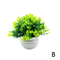 Mini Faux Bonsai Face Pot Desk Decor For Home Office Tabletop 10