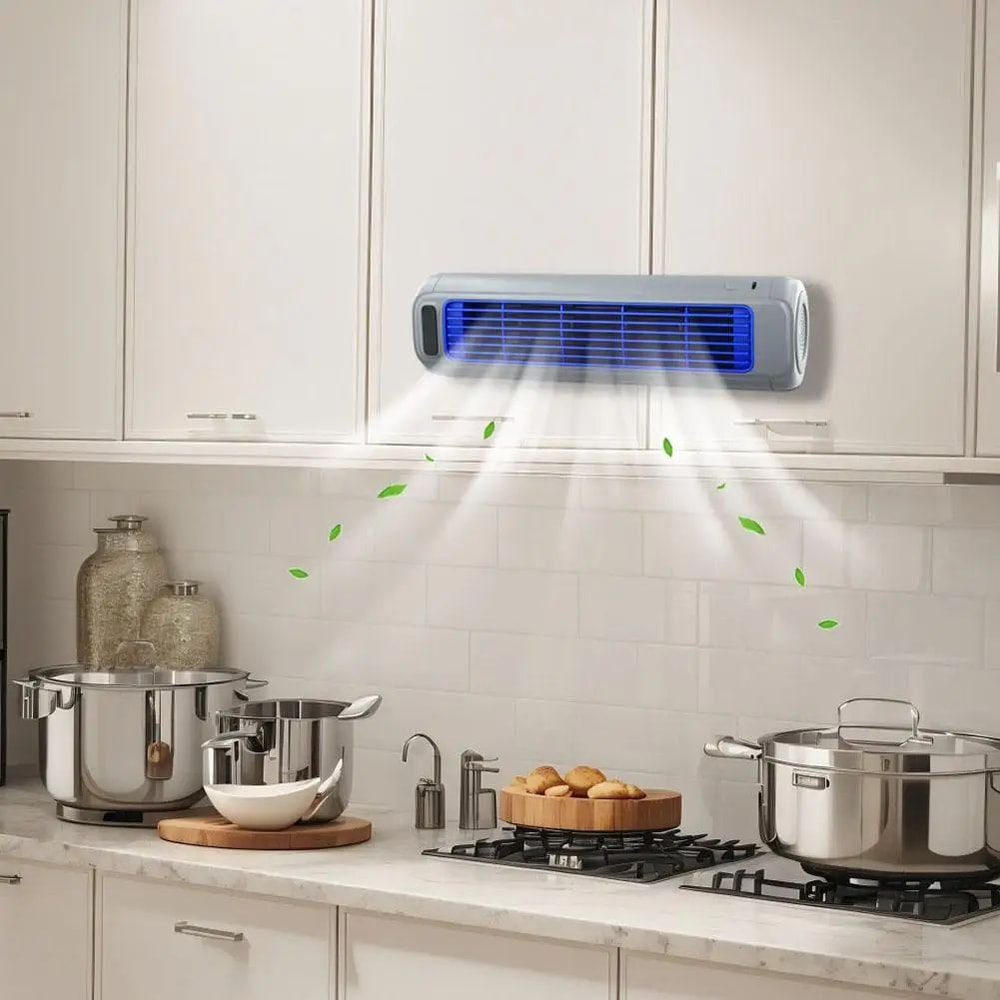 Wall Mounted Fan Portable Air Cooler Rechargeable Mini Air Conditioner For Kitchen Bathroom Car 3