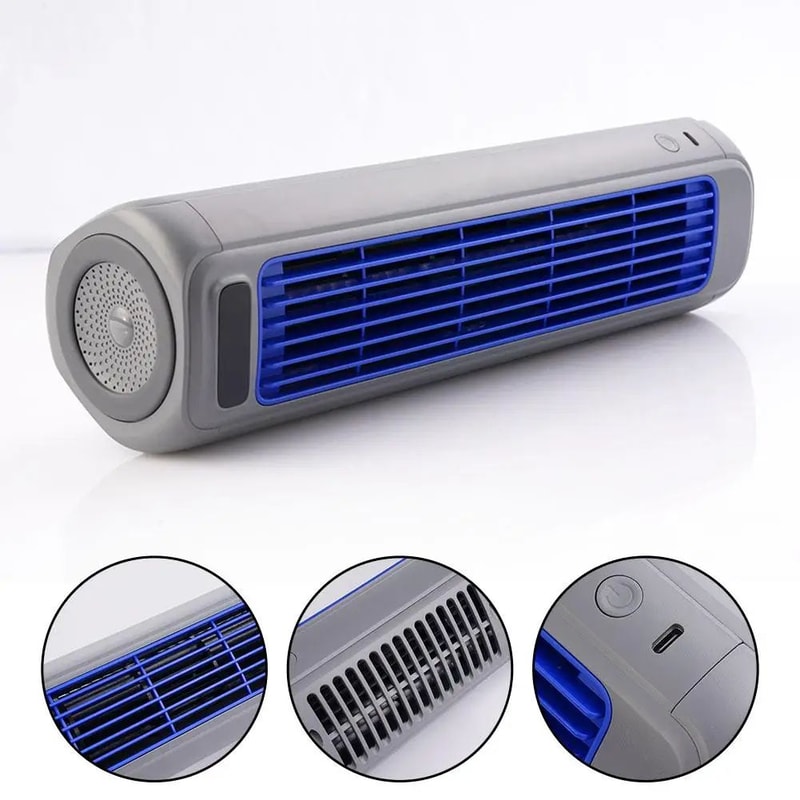Wall Mounted Fan Portable Air Cooler Rechargeable Mini Air Conditioner For Kitchen Bathroom Car 4