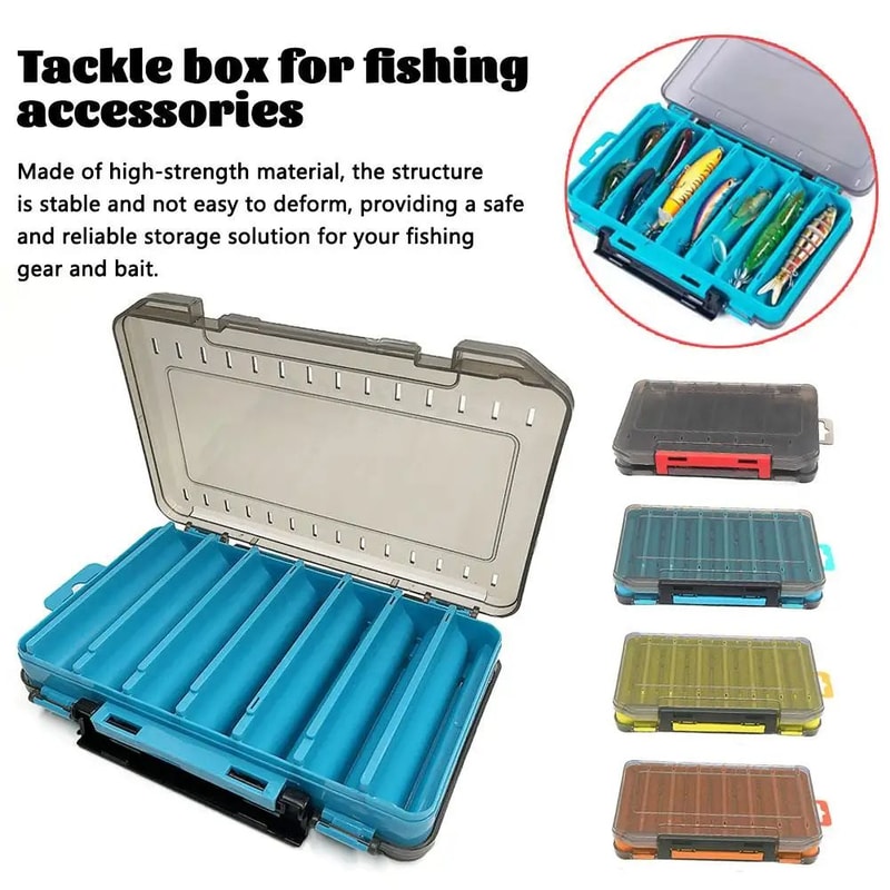 Clear HardShell Fishing Tackle Box Portable Lure Storage Box And Bait Organizer Case 0
