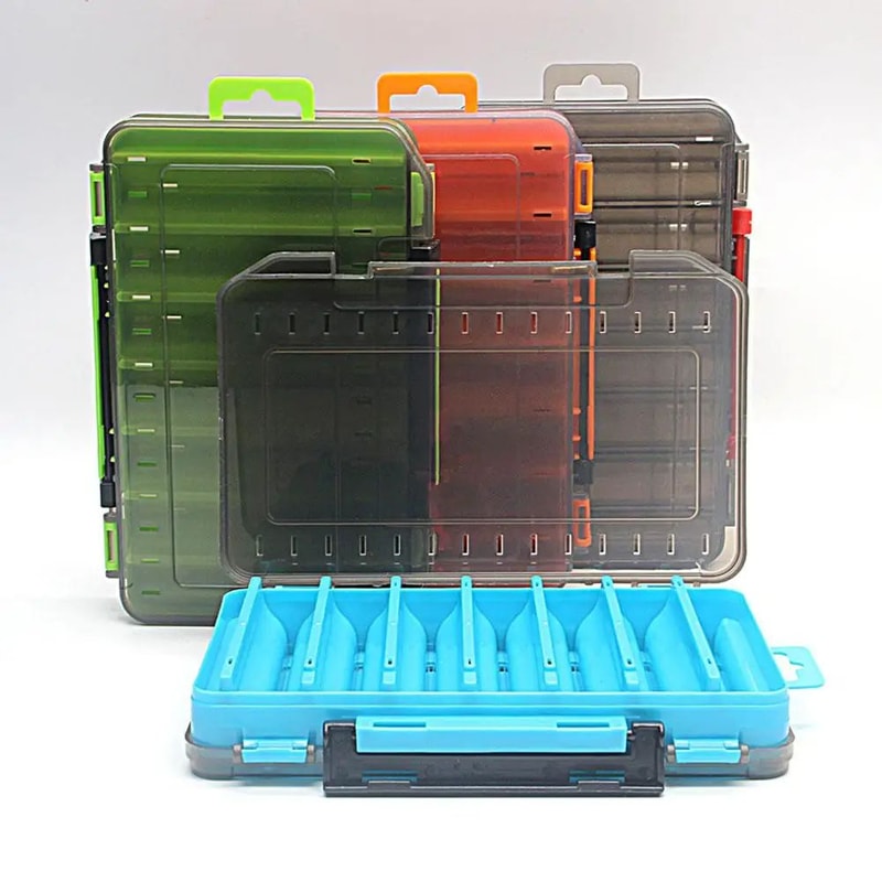 Clear HardShell Fishing Tackle Box Portable Lure Storage Box And Bait Organizer Case 3
