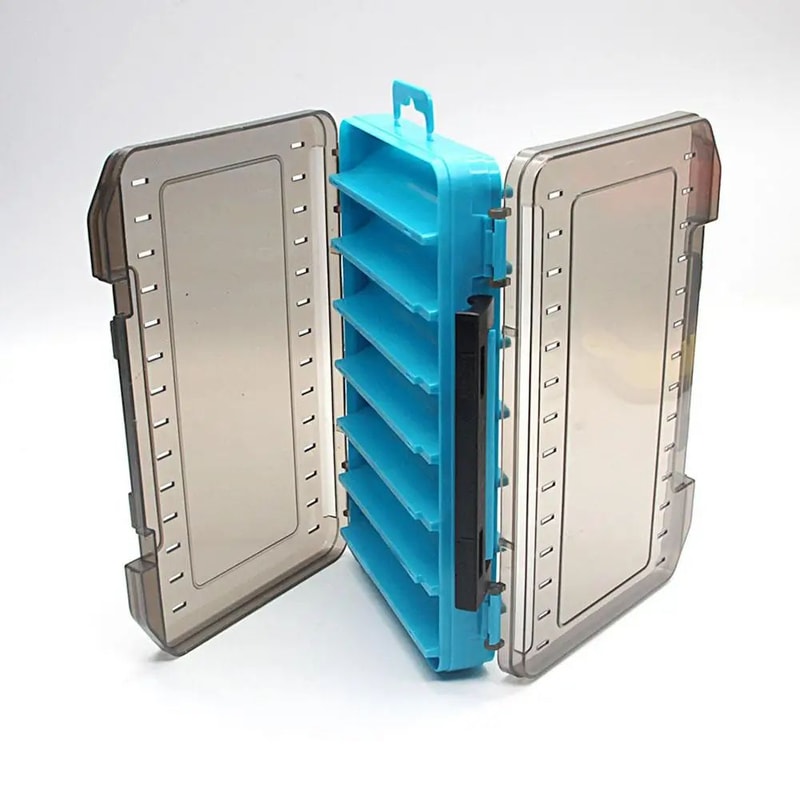 Clear HardShell Fishing Tackle Box Portable Lure Storage Box And Bait Organizer Case 5