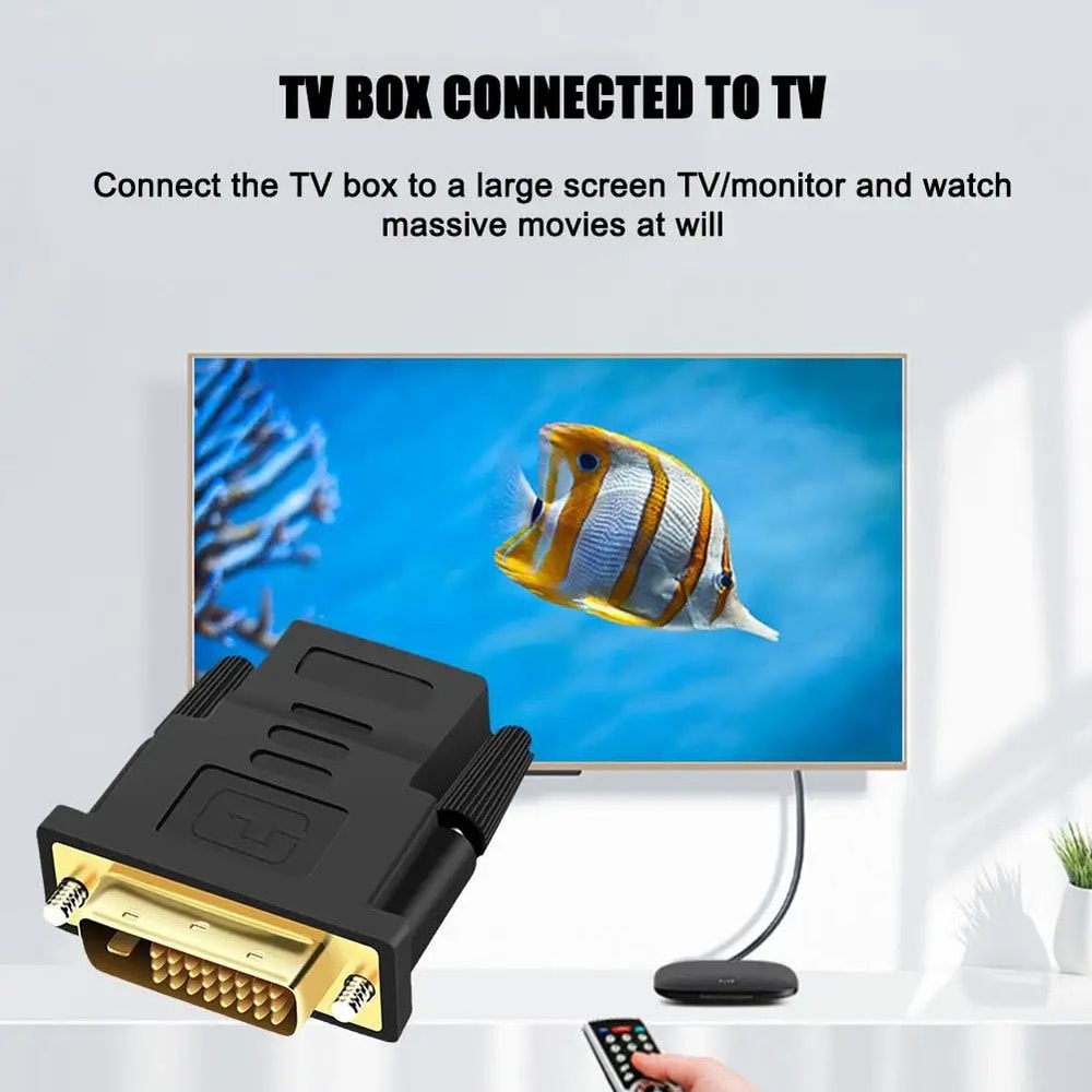 1080p DVID 241 To HDMI Adapter Bidirectional GoldPlated Video Converter For PC Monitor TV Projector 2