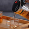 Heat Resistant Glass Teapot Set With Infuser Drum Shape Clear Tea Pot For Home Office 3