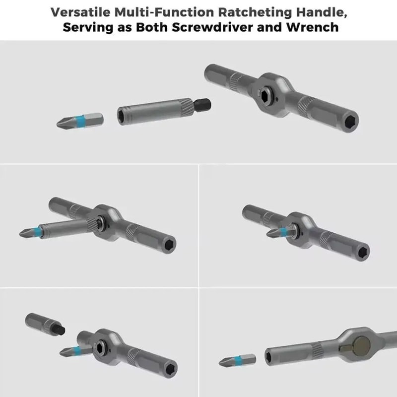 32in1 Ratcheting MultiBit Screwdriver Set With Magnetic Bits And S2 Steel 4