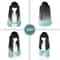 Muichiro Tokito Cosplay Wig BlacktoCyan Gradient HeatResistant Synthetic Anime Wig 1